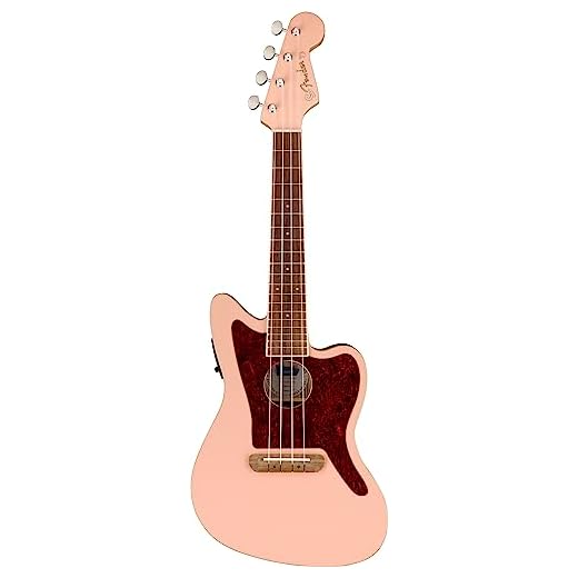 Fender Fullerton Jazzmaster® Uke, diapasón de nogal, golpeador de carey de carey rosa concha