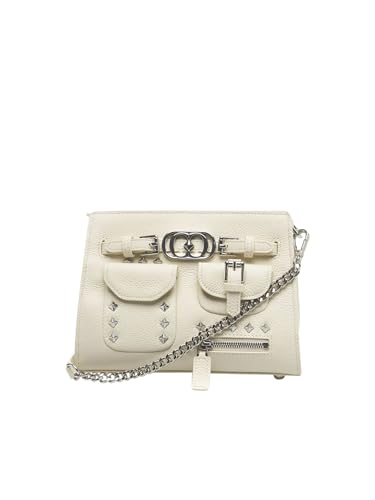 Sac à bandoulière Rock Pocket femme en cuir ivoire pour sorties et soirées