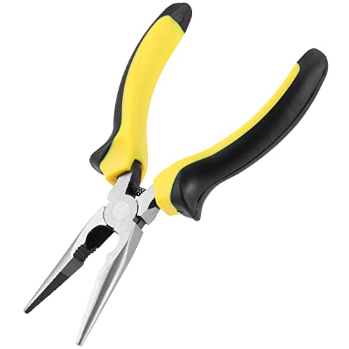 Sinjeun 15 Pack 6 Inch Needle Nose Pliers, Long Needle Nose Pliers With Wire Cutter, Insulated Handle Side Cutting Long Nose Pliers For Cutting And Bending Wire #TOP5