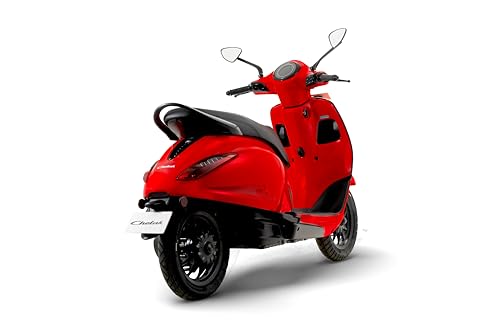 Image of Chetak 3001 by Bajaj Auto High Speed Electric Scooter with charger - Racing Red - Ex-Showroom