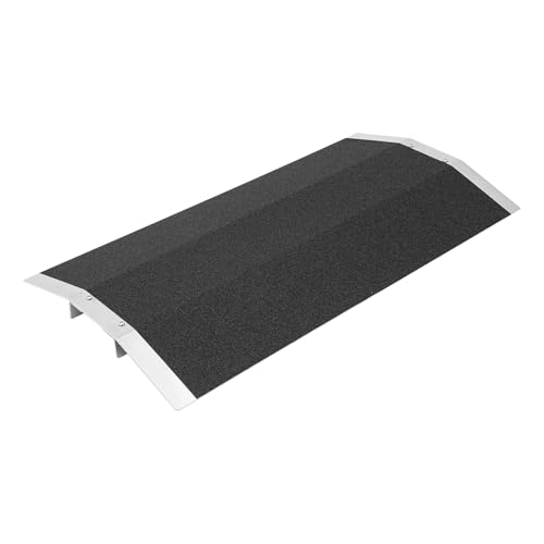 Giciashop Portable Wheelchair Ramp, Non-Slip Aluminum Threshold Ramp, 661LBS Capacity, 12 ° Slope, Temporary Ramp Over Stairs for Wheelchairs, Scooters, 31.5