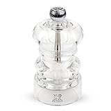 プジョー PEUGEOT 調味料入れ ソルトミル 塩 透明 アクリル製 粗さ調節 容量20g・9cm 手動 フランス製 小型 ナンシー 900809/SME
