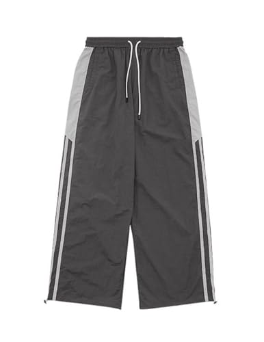 Aelfric Eden Striped Track Pants Men Parachute Pants Women Baggy Sweatpants Y2k Wide Leg Cargo Pants with Drawstring4