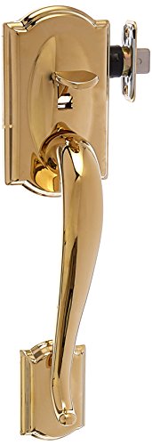 Camelot Handleset, Lower Half, with Accent Left-Handed Lever (Bright Brass) FE285CAM505ACCLH