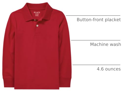 Image of The Children's Place boys Long Sleeve Pique Polo