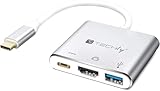 TECHLY Convertisseur de câble adaptateurs USB-C vers USB 3.0 HDMI et PD
