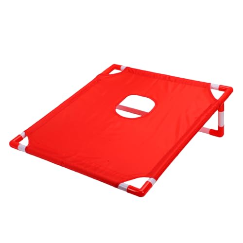 Jeu de Cornhole Portable POENVFPO avec 2 Planches et 6 Poufs