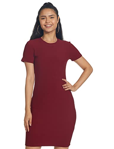 Image of Parx Women's Synthetic A-Line Knee-Length Dress