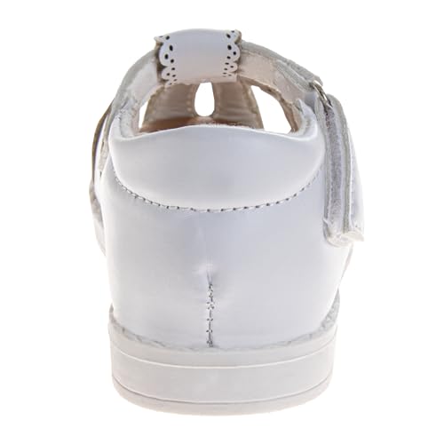 Laura Ashley Princess Girl Rainbow Sandals Summer Glitter Strap Closed Toe Sandals Flats for Girls Size 6-10 Toddler 11-12 Little Kid4