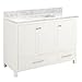 Signature Hardware 468979 Radke 48" Free Standing Single Vanity Cabinet Set with Mahogany Cabinet, Vanity Top and Rectangular Undermount Sink - No Faucet Holes