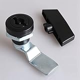 Black MS705-3D Cabinet Cam Lock Cylindrical Door Locks with Key for Distribution Box Industrial Lock 1Pcs