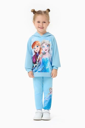 Image of Disney Princess Toddler Girls Clothes Long Sleeve Hoodies and Leggings Clothing Sets Fall Casual Pullover Tracksuit