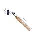 Bowl Sander, Sanding Tool for Woodworking, With 2 Inch Hook and Loop Sanding PU Pad and 11.8 Inch Long Hardwood Handle, Total 50 Pcs Sandpaper Discs in Grits 80/120/150/180/240