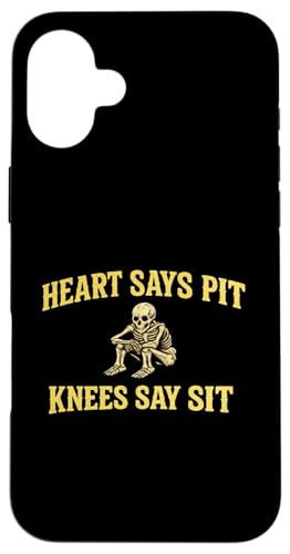 Heart Says Pit Knees Say Sit Mosh Pit �X�P���g�� �W���[�N �X�}�z�P�[�X iPhone 16 Plus �p