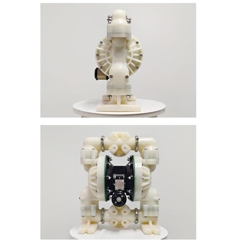 Pompe pneumatique à membrane PTFE avec corps robuste usiné pour process chimiques - 7