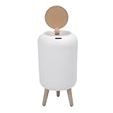 Asixxsix Bewegungsmelder Mülleimer mit Deckel, Smart Wastebasket aus Kunststoff Berührungsloser automatischer Abfalleimer mit 3 Eimerfüßen für Wohnzimmer Schlafzimmer Badezimmer Küche