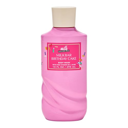Bath and Body Works Milk Bar Birthday Cake Body Wash Shower Gel Gift Set (Milk Bar Birthday Cake)