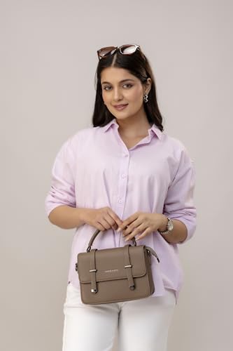 Image of Women's Linen Blend Shirt | Casual Collared Button Down Shirt for Women | Solid Color Full Sleeve Oversized Fit | Summer Casual & Office Wear Top