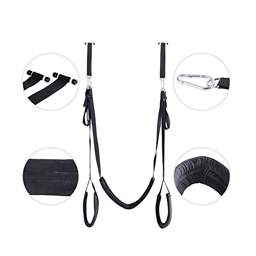 Jjrabbittoy Bdsm Hanging Indoor Sex Swing, Bondage Restraint Toy For Adult Couples With Premium Paint Stand And Widened Thick Adjustable Straps, Black #TOP1