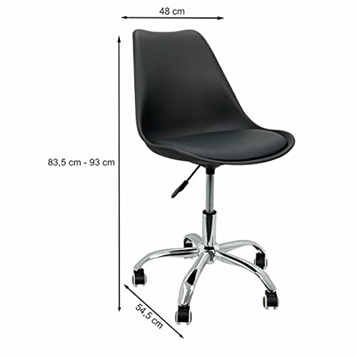 Kit 2 Cadeiras Leda Office Estofada Base Giratória