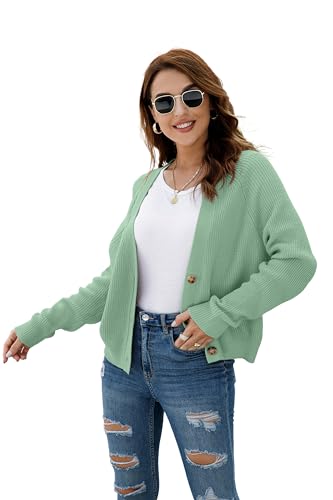 Image of TASAMO Womens Cardigan Sweaters 2026 Fall Cropped Lightweight Sweater