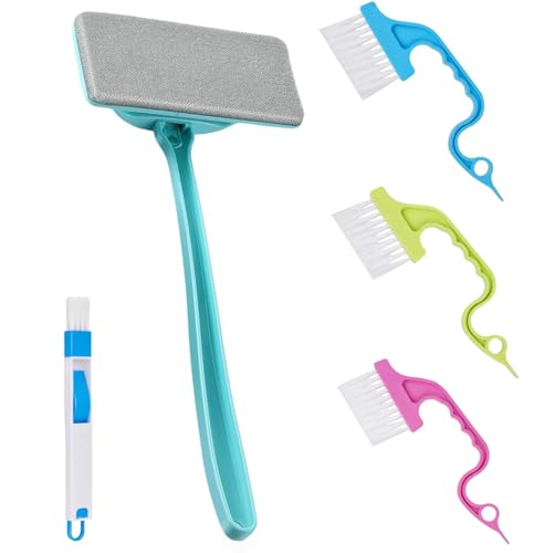 SENEMO 5 Pack Window Cleaning Brush Tool Kit, Dry and