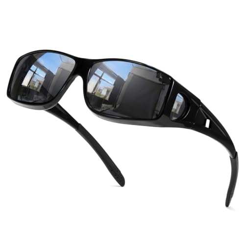 Image of IGnaef Polarized Fit Over Sunglasses for Men UV Protection, Wrap Around Shades for Fishing Driving