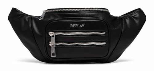Riñonera negra REPLAY Waist Bag de hombre y mujer para diario