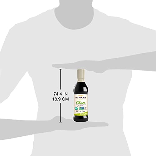 De Nigris Organic Glaze With Balsamic Vinegar Of Modena 8,5 Oz (250ml) | Balsamic Glaze with Balsamic Vinegar From Modena Italy | Organic Balsamic Vinegar Aged - Thumbnail 4