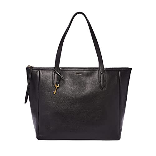 Fossil Women's Sydney Leather Tote Bag Purse Handbag, Black #TOP15