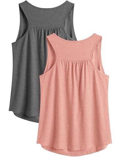 PINSPARK Sport Tank Top Damen Workout Tanktops Racerback Ärmellose Leichte...