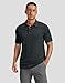 Men's Golf Shirts Dry Fit Moisture Wicking Performance Short Sleeve Collared Polo Shirts for Casual Tennis Bussiness (Dark Grey, XXL)