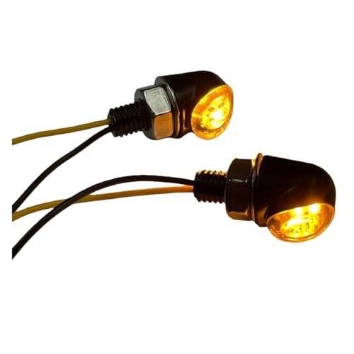 Clignotants de moto LED ambre robustes avec boulons 8mm style Chopper
