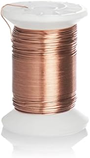 COM-FOUR® Drut miedziany do rekodziela i modelowania 45 m - drut do kwiatów - drut do rekodziela - drut do modelowania - drut do wiazania - Ø 0,36 mm (1 szt. - drut wiazalkowy 45 m miedziany)
