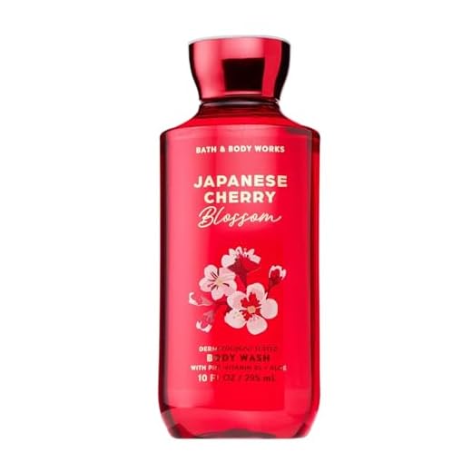 Bath & Body Works Japanese Cherry Blossom Body Wash, Nourishing Cleanser with Pro-Vitamin B5 & Aloe, Iconic Floral Scent, Gentle for Daily Use, 10 fl oz - 1 Pack