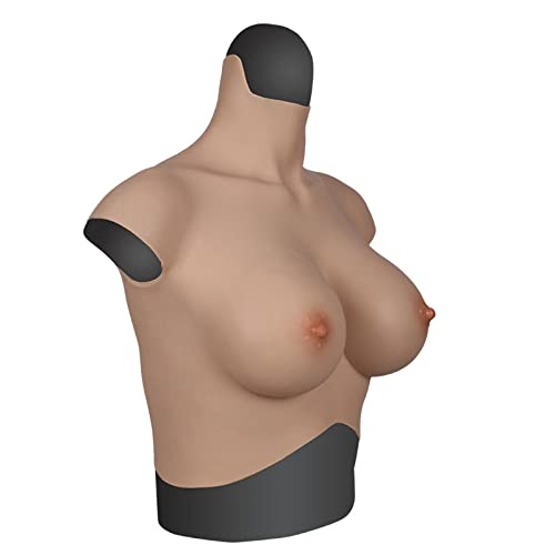 Faux seins en silicone blanc ivoire XL bonnet E prothèse mammaire externe transgenre