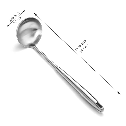ReaNea Stainless Steel Soup Ladle – Extra-Deep Large-Capacity Ladle with Long Hollow Handle, Dishwasher Safe, Easy to Clean – Ideal for Soup, Stew, Broth & Sauce by ReaNea - Image 2