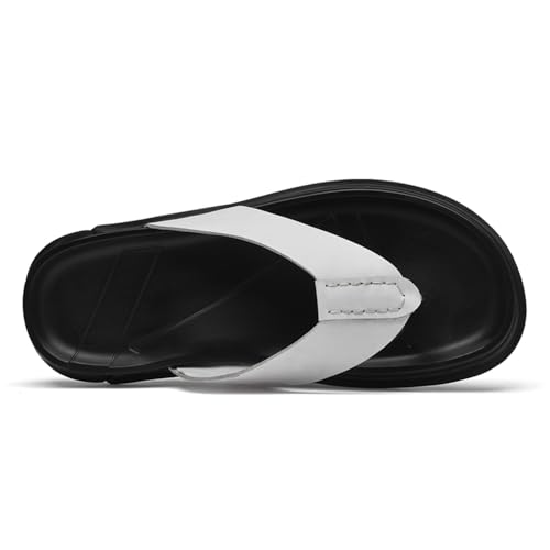 Mens Leather Slide Sandal Indoor Outdoor Beach Flip Flop Casual Thong Slip On Athletic Sandals2