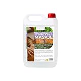 Aceite de Masaje con Romero, Almendra, Lavanda e Hinojo | Relajante, Revitalizante y Aromático – Textura Suave, Hidratante y Profesional – 5 Litros