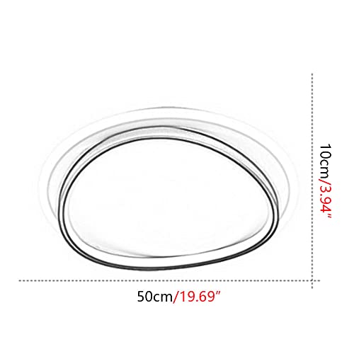 Plafonnier de chambre à coucher LED avec lustre rond simple de luxe irrégulier - 7