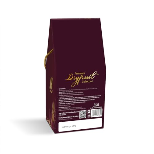 Happilo Premium Diwali Gift Pack with 5 Inclusions | Almond, Cashew, Raisin, Date Bite, Party Snack, | Dry Fruits Gift Box | DOVE Diwali Gift Hamper