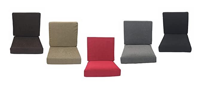 Image of Sofa Foam Cushions with Zip Cover Sofa Gaddi (Seat - 22 inchx21 inchx4 inch Back - 21 inchx18 inchx4 inch) |Density:- 32 Foam(Maroon)