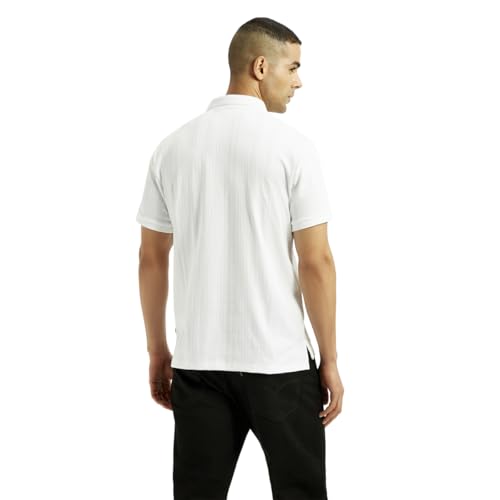 Image of Levi's Men's Redloop Self White Slim Fit Polo T-Shirt