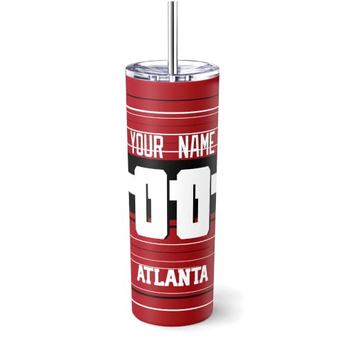 Image of Atlanta Tumbler 20oz Travel Mug Custom Name and Number Gifts