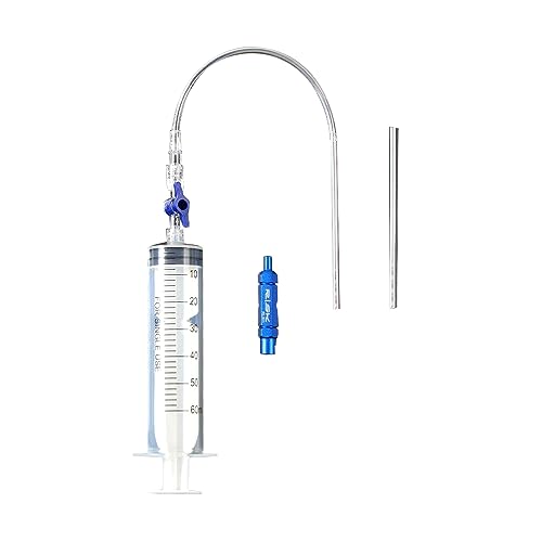 XBERSTAR Tubeless Tire Sealant Injector Bike Tubeless Tyre Oil Sealant Injector Syringe Tool Bicycle Tire Filling (Tubeless Tire Injector+Valve tool)