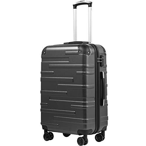 COOLIFE Valise Grande Taille Grand Chariot Rigide 77x54x30 cm Valise Extensibles ABS avec 4...