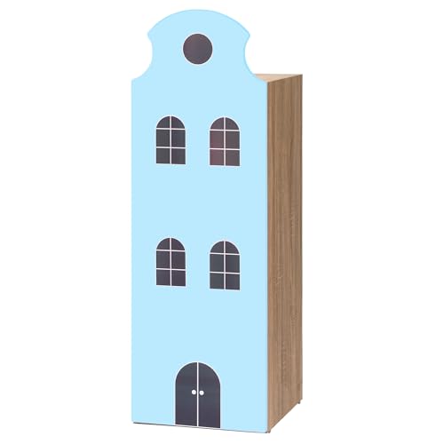 Image of Alex Daisy Holland Storage Cabinet Wardrobe Bookshelf for Kids Boys & Girls | Chemical-Free Soft-Close Scratch-Resistant Engineered Wood | Adjustable Shelves | Year Warranty (Blue)