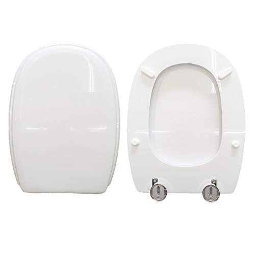 Quinta Pozzi Ginori - Asiento para inodoro compatible lacado blanco brillante de poliéster