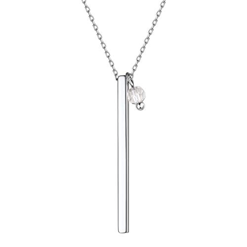 Pendentif à Barre Argent plaqué or d'une finition joaillerie pour fille