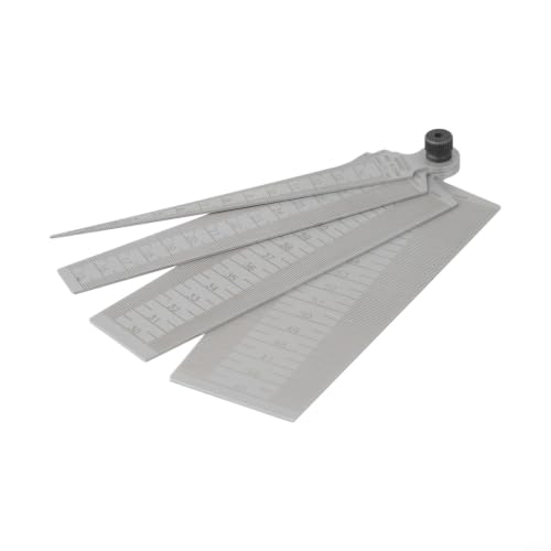 Image of Taper Gauge 1-60mm Stainless Steel Gap Ruler for Woodworking Floor for tile Laying Bore Hole Measurement Welding Inspection Tool Set of 4